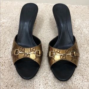 Gucci Guccissima Leather Slide Heels